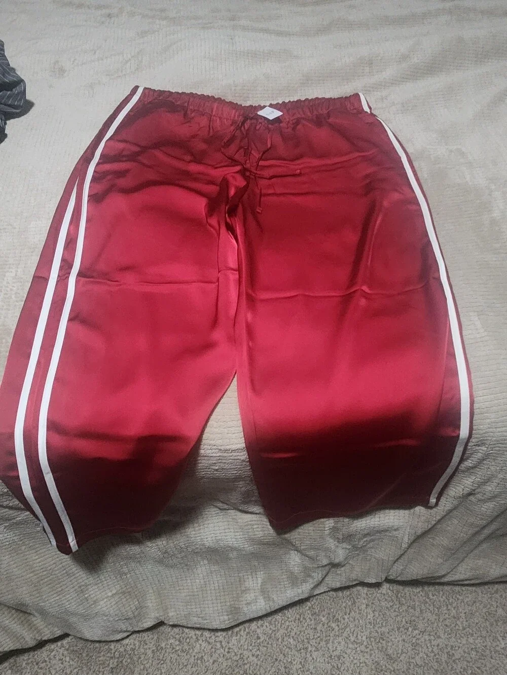 NWT Gap Drawstring Relaxed Red Satin Pants XL